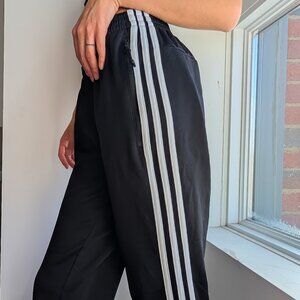 Adidas Black Three Strip Track Pants